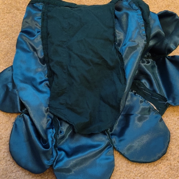 Handmade dark teal skirt - Picture 3 of 8